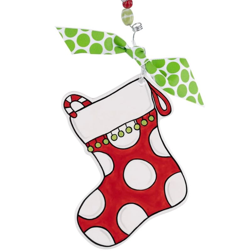 Polka Dot Stocking Ornament